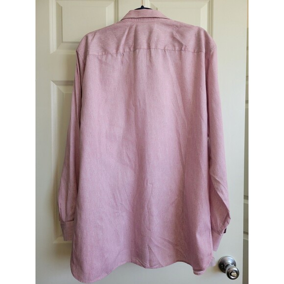 Ted Baker Shirt Mens 3XL 7 Pink 100% Cotton Flip Cuff Casual - Picture 2 of 8